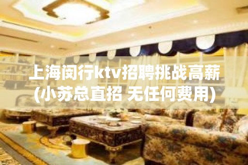 上海闵行ktv招聘挑战高薪(小苏总直招 无任何费用)