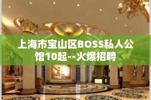 上海市宝山区BOSS私人公馆10起--火爆招聘