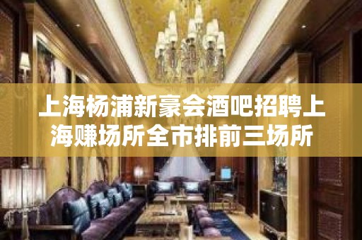 上海杨浦新豪会酒吧招聘上海赚场所全市排前三场所