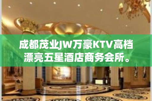 成都茂业JW万豪KTV高档漂亮五星酒店商务会所。