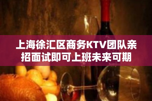 上海徐汇区商务KTV团队亲招面试即可上班未来可期