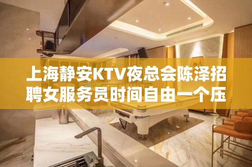 上海静安KTV夜总会陈泽招聘女服务员时间自由一个压力小好上班的地