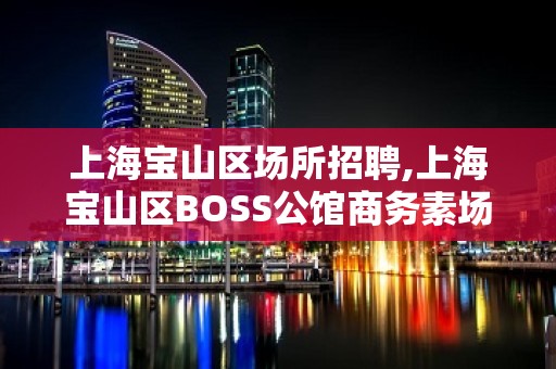 上海宝山区场所招聘,上海宝山区BOSS公馆商务素场招聘员工