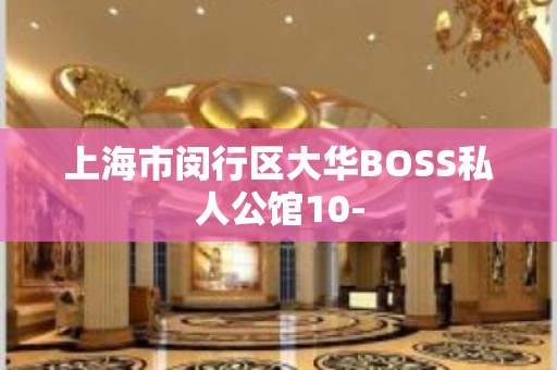 上海市闵行区大华BOSS私人公馆10-