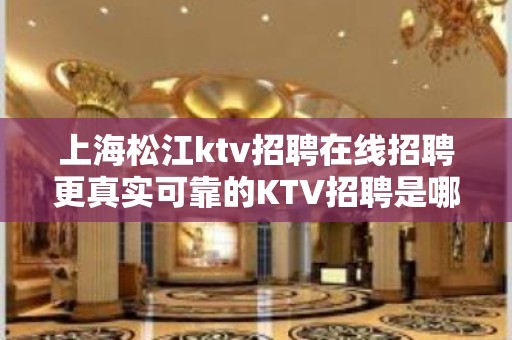 上海松江ktv招聘在线招聘更真实可靠的KTV招聘是哪家