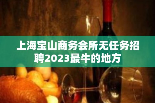 上海宝山商务会所无任务招聘2023最牛的地方